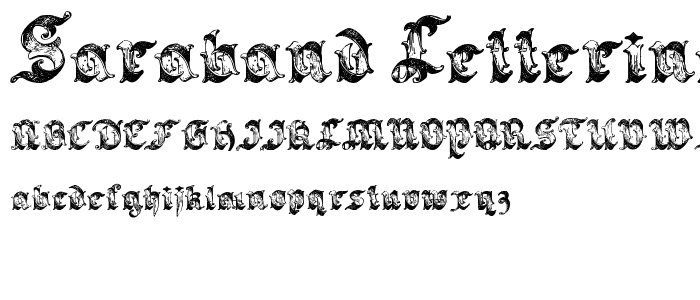 Saraband Lettering font